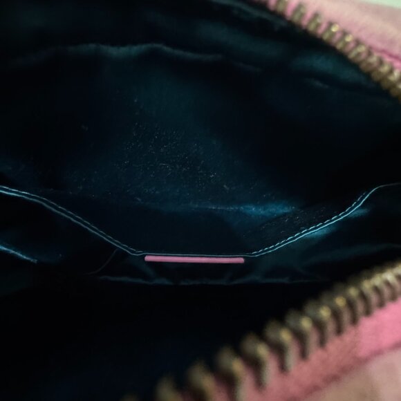 RARE Gucci Pink Velvet Marquise Crystal Mini GG Marmont Shoulder Bag - Picture 5 of 16